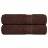 VidaXL Prosoape de baie 2 buc maro 100x150 cm 360 g/m&sup2; 100% bumbac