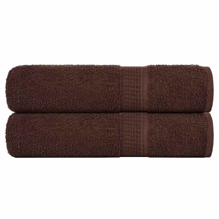 vidaXL Prosoape de baie 2 buc maro 100x150 cm 360 g/m&sup2; 100% bumbac