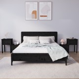 Cumpara ieftin Noptiere, 2 buc., negru, 79,5x38x65,5 cm, lemn masiv de pin