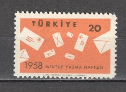 Turcia.1958 Saptamina internationala a scrisorii ST.7