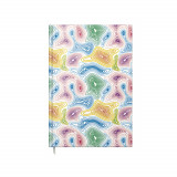 Agenda A5 Nedetata Artpress, Colorful Waves, 100 File, Coperta Buretata Lucioasa, Multicolor, 80 g/m&sup2;