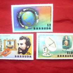 Serie Barbuda 1977 - 100 Ani Telefonul , 3 valori