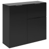 FMD Comoda cu sertar si usi, negru, 89,1x31,7x81,3 cm GartenMobel Dekor, vidaXL