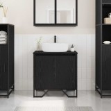 vidaXL Cabinet Chiuvetă Baie Stejar Negru 60x35x60 cm Lemn Stratificat