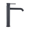 Baterie Lavoar Inalta Neagra Form&amp;Style KUDA, Monocomanda, Ventil Push-Open, Pipa Fixa, Cartus Ceramic, Alama/Zinc, Montaj Blat