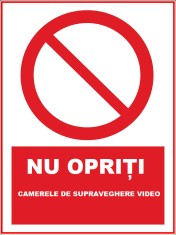 placuta nu opriti camerele de supraveghere video foto