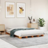 Cumpara ieftin Pat din paleți, maro ceruit, 140x200 cm, lemn masiv de pin