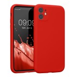 Husa kwmobile pentru Apple iPhone 11, Silicon, Rosu, 59349.09