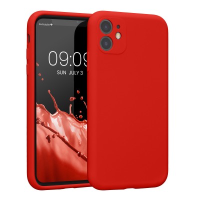 Husa kwmobile pentru Apple iPhone 11, Silicon, Rosu, 59349.09 foto