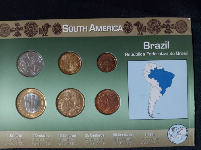 Seria completata monede - Brazilia 2004-2007, 6 monede