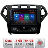 Navigatie Android Ford Mondeo 2007-2010 cu GPS, LTE, Octa Core, 4GB+64GB