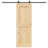 vidaXL Ușă glisantă cu set de feronerie 80x210 cm, lemn masiv de pin