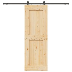 vidaXL Ușă glisantă cu set de feronerie 80x210 cm, lemn masiv de pin 3332719