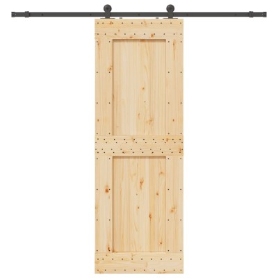 vidaXL Ușă glisantă cu set de feronerie 80x210 cm, lemn masiv de pin 3332719 foto