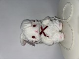 Geantă de umăr plușată model iepuraș cu baretă din perle, stil Kawaii / Lolita (Nouă)