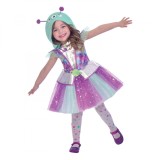 Cumpara ieftin Costum extraterestru Alien KidMania&reg; pentru fete 4-6 ani 110 cm