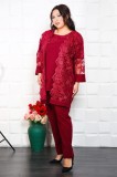 Compleu Elegant din 3 piese Fiesta Bordo - 48Marimea, Yves