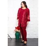 Compleu Elegant din 3 piese Fiesta Bordo - 56Marimea