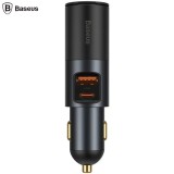 Incarcator auto Baseus Share Together CCBT-C0G 1x USB-A Output 5V/3A + 1x USB Type-C max 5V/3A + 1x bricheta auto 60W total 120W