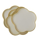 Set 4 tavi Pufo Gentle pentru servire aperitive, dulciuri, bomboane, 16 cm, alb