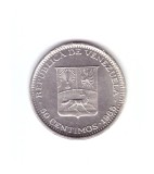 Moneda Venezuela 50 centimos 1965, stare relativ buna, curata