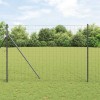 VidaXL &Icirc;ngrădire cu st&acirc;lpi Gri 1.6 x 10 m Oțel