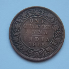 QUARTER ANNA 1918 INDIA