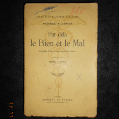 FREDERIC NIETZSCHE - PAR DELA LE BIEN ET LE MAL (1937)