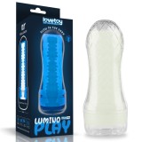 Masturbator Lumino Play, TPE, Alb, 20.5 cm