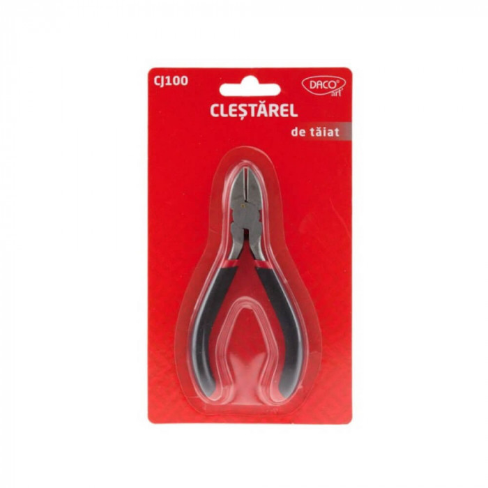 Cleste de Taiat DACO, 11.5 cm, Cleste pentru Confectionarea Bijuteriilor, Metal, Maner Cauciucat, Varf pentru Taiat, Cleste de Taiat, Cleste pentru Ta