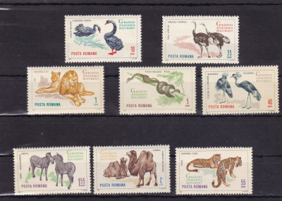 ROMANIA 1964 LP 592 GRADINA ZOOLOGICA DIN BUCURESTI SERIE MNH foto