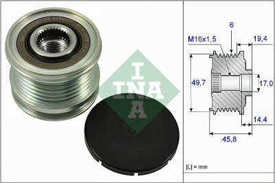 INA 535 0168 10 Sistem roata libera, generator foto