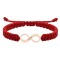 Bratara personalizata snur impletit infinit si nume gravat din argint 925 placat cu aur roz