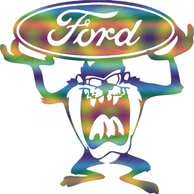 Sticker Auto Ford Tasmanian , Autocolant Tuning cu Personaj Rebel foto