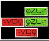 GERMANIA DDR 1965 1966 TIMBRE DE SERVICIU - DIENSTMARKEN - 4 TIMBRE NESTAMPILATE