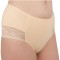 Chilot brazilian cu talie &icirc;naltă bumbac elastic C1215 - S - Bej