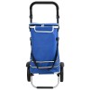 VidaXL Carucior de cumpărături Manual albastru 36.5 x 46.5 x 100.5 cm