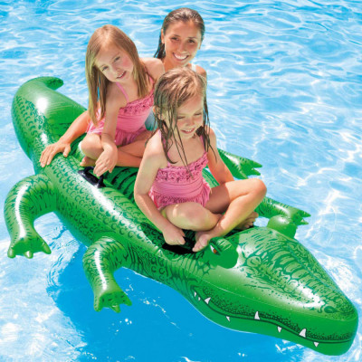 Intex Jucărie de piscină crocodil gigant ride-on, 203x114 cm foto