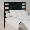 vidaXL Tăblie de pat, negru, 106x4x100 cm, lemn masiv de pin 818759