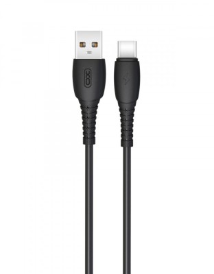 Cablu transfer date si incarcare XO NB-P163 USB-A - USB-C 2.4A 1m, Negru foto