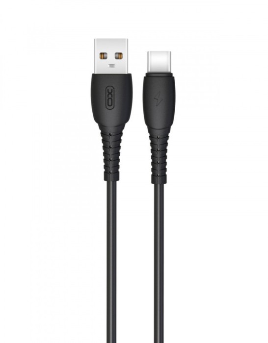 Cablu transfer date si incarcare XO NB-P163 USB-A - USB-C 2.4A 1m, Negru