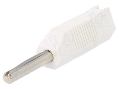 Mufă Banană 4mm 16A Albă 50VDC foto