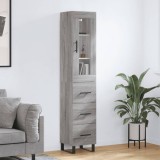 vidaXL Dulap &icirc;nalt, gri sonoma, 34,5x34x180 cm, lemn prelucrat