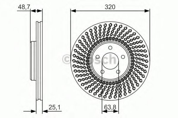 Disc frana VOLVO V40 Hatchback (2012 - 2016) BOSCH 0 986 479 680