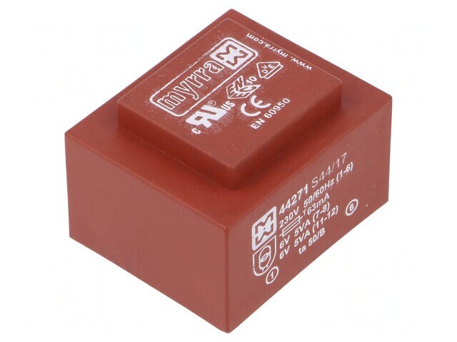 Transformator &icirc;ncapsulat 10VA 230V 6V PCB