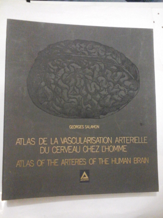 ATLAS DE VASCULARISATION ARTERIELLE DU CERVEAU CHEZ L&#039;HOMME - ATLAS OF THE ARTERIES OF THE-HUMAN-BRAIN - G. SALAMON (franceza si engleza)