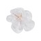 Floare din organza cu margele pentru cusut sau lipit pe haine, diametru 6 cm, Alb