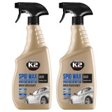 Pachet 2 x Solutie Ceara Auto Rapida K2 Spid Wax, 770ml - Protectie, Luciu, Hidrofobizare