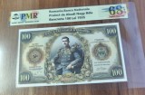 REPRODUCERE pe hartie cu filigran si fire UV proiect bancnota 100 Lei 1935 nr.158