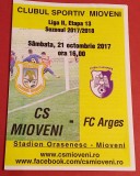 Program meci fotbal CS MIOVENI - FC ARGES PITESTI (21.10.2017)